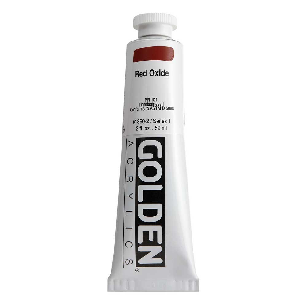 Golden Heavy Body Acrylic Tube 2oz Red Oxide